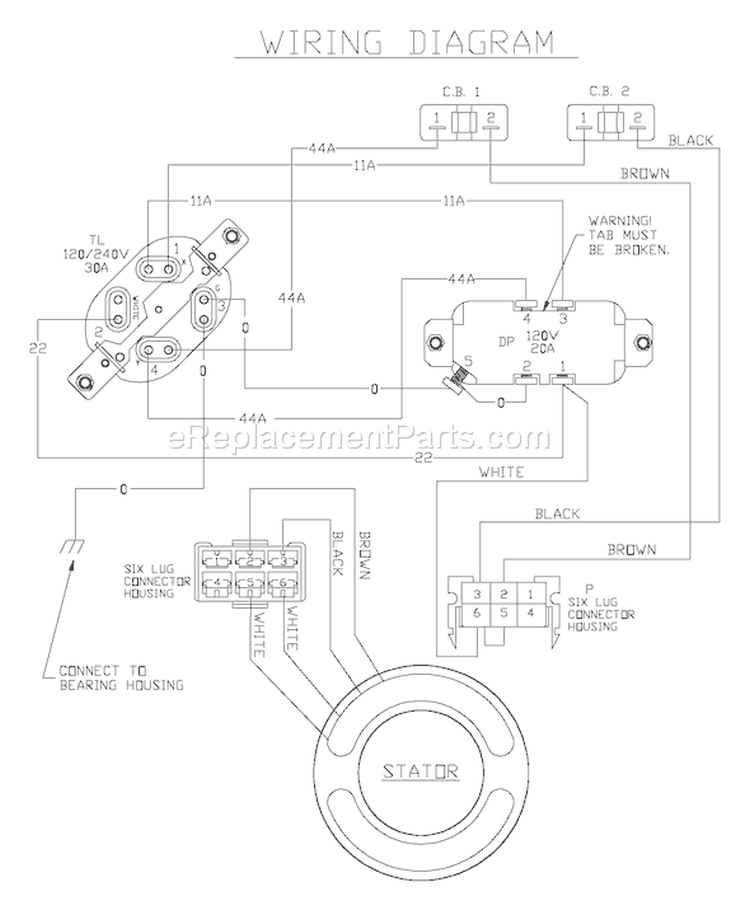 Page D Diagram and Parts List for 030249-0  Briggs and Stratton Generator